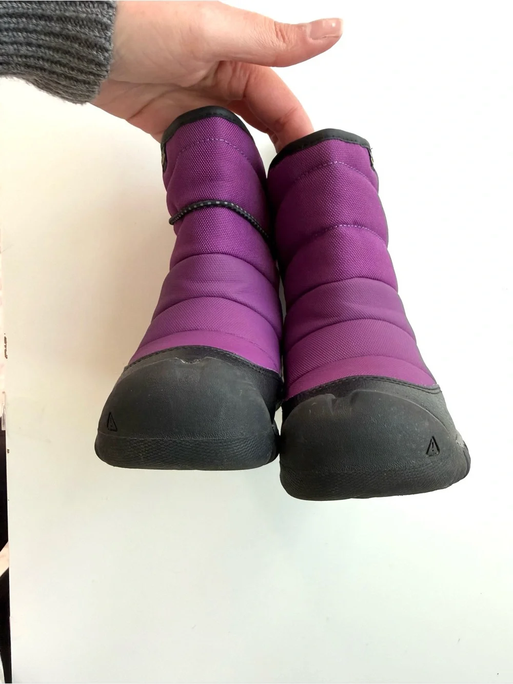 Keen Snow Boots Girls Purple Puffrider Waterproof Winter Boots Sz 8 Little Kid